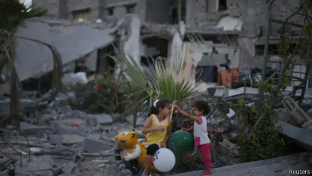 إسرائيل شنت حملتها العسكرية على غزة في يوليو/تموز. 