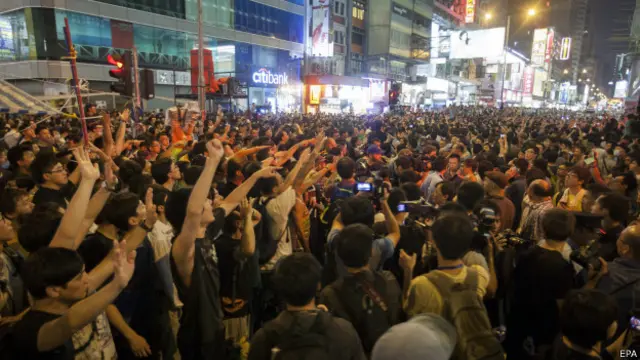 हांगकांग, लोकतंत्र प्रदर्शनकारी