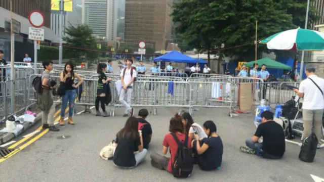 Keadaan Hong Kong pada Sabtu (04/10) pagi relatif tenang.