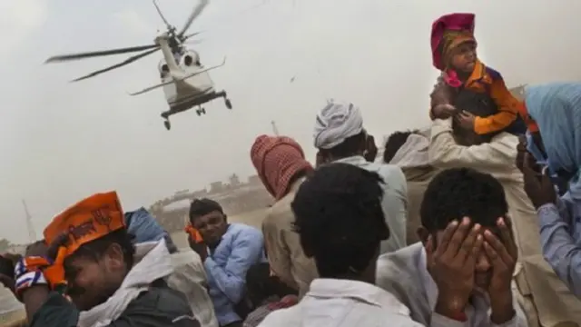 भारत में चुनाव रैली का एक दृश्य