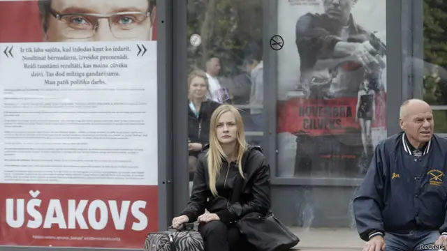 Автобусная остановка в Риге