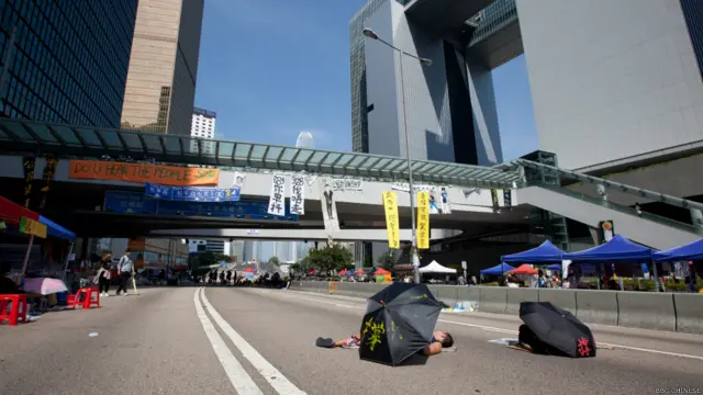 香港占中第九天（BBC中文网照片）