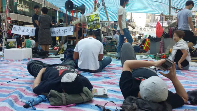 香港占中第九天（BBC中文网照片）