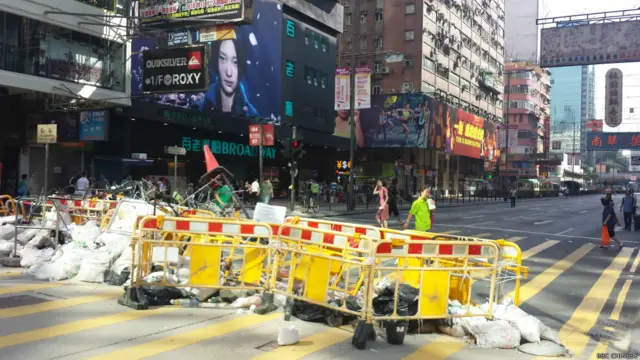 香港占中第九天（BBC中文网照片）