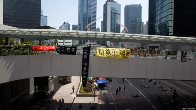 香港占中第九天（BBC中文网照片）