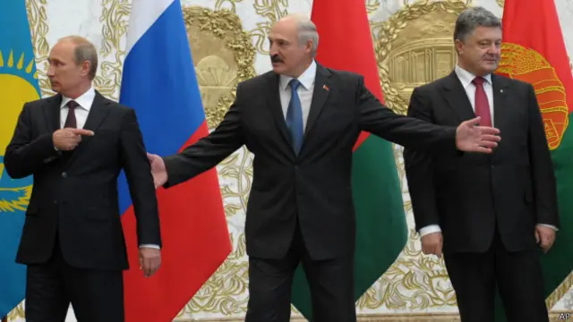 Путин, Лукашенко, Порошенко