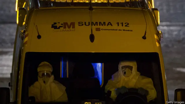 میڈرڈ کے ہسپتال میں ہنگامی حالت کا سا سماں ہے اور سخت حفاظتی انتظامات کا نفاد کیا گیا ہے