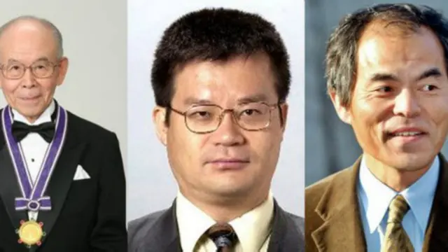 إيسامو أكاساكي وهيروشي أمانو ,شوجي ناكامورا اخترعوا أولى مصابيح ليد (LED) الزرقاء بداية التسعينيات