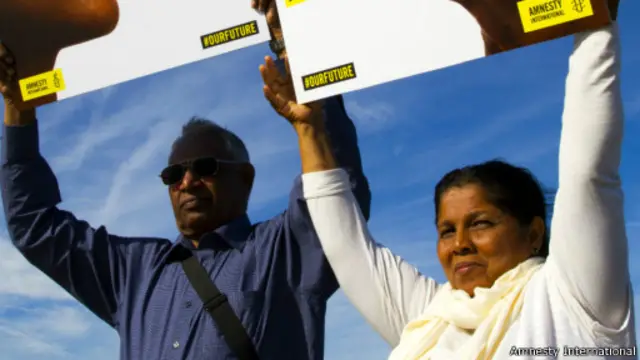 පසුගිය සතියෙහි ජිනීවා නුවර වෙත පැමිණ විවිධ රටවල රාජ්‍ය තාන්ත්‍රිකයින් හමු වූ මානව හිමිකම් ආරක්ෂකයිනට පෙර වසරවලදී ලද සාධනීය ප්‍රතිචාර ලැබුණේ නැත