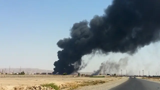 (أرشيف) تقاتل قوات فيدرالية عراقية مسلحي تنظيم الدولة في بيجي منذ بدء مطلع يونيو/حزيران.