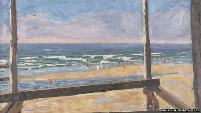 Churchillin işləri arasında peyzaj janrı üstünlük təşkil edir.