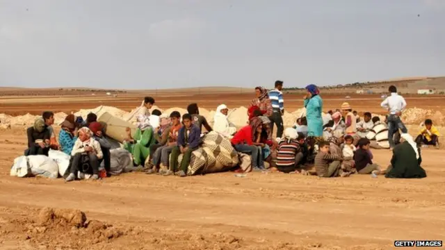 لاجئين من كوباني