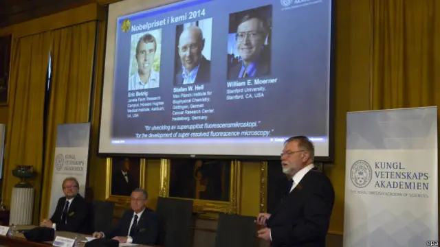 Pengumuman pemenang Nobel Kimia 2014.