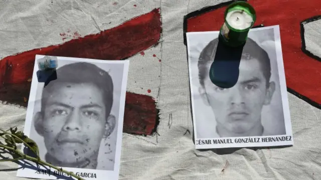 Fotos de estudiantes desaparecidos en Iguala, Guerrero. Foto: AFP/Getty