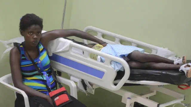 Paciente en el Hospital Juan Pedro Peña