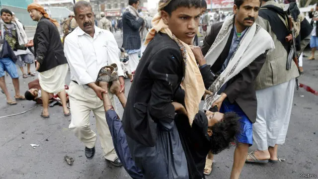 برید د تحریر میدان کې د حوثیانو د راغونډېدو پرمهال شوی.