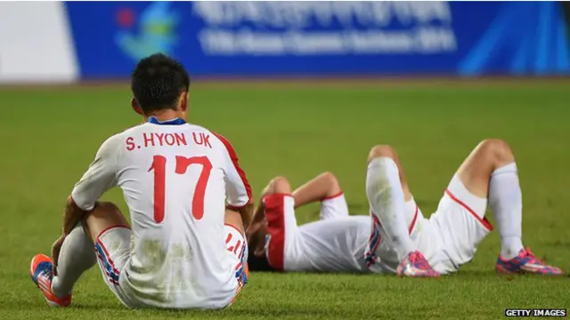 ایشئین گیمزمیں فٹبال کے فائنل مقابلے میں شمالی کوریا کی ٹیم جنوبی کوریا سے شکست کھا گئی تھی