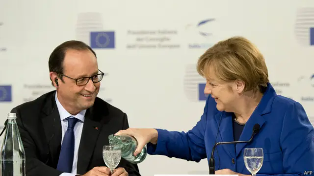 Франсуа Олланд и Ангела Меркель 