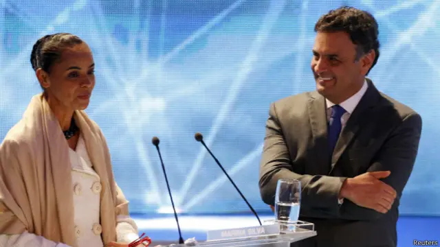 Marina Silva y Aécio Neves