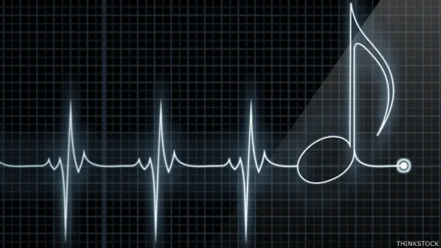 Monitor de corazón con nota