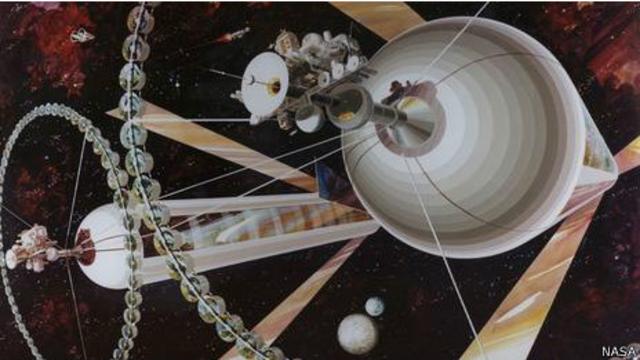 Sociedade Interplanetária Britânica vislumbrou uma colônia em formato de disco voador
