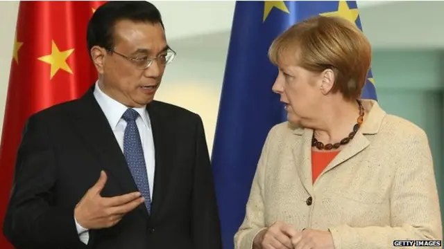 Ông Lý Khắc Cường trong cuộc gặp với bà Angela Merkel tại Đức