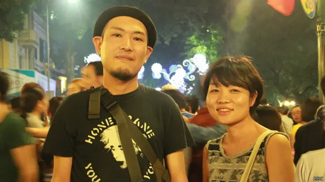 Ông Hiroshi, du khách người Nhật, nói ông bất ngờ khi biết hôm nay là ngày lễ quan trọng tại Việt Nam