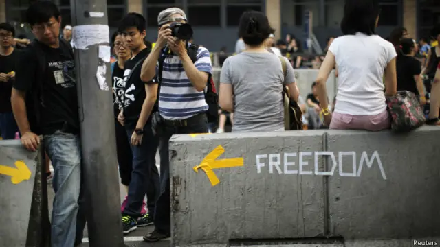 Протестующие в Гонконге