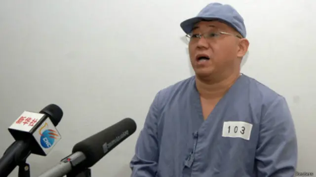 Ông Kenneth Bae trả lời phỏng vấn của báo chí phương Tây hồi tháng 9