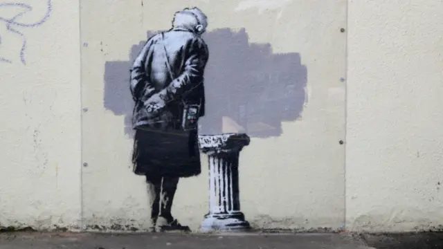 班克西原作。班克西在他的网站上刊登了这副壁画，证明是其作品。