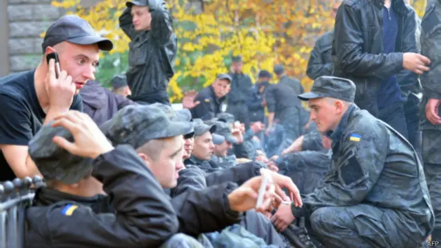 Бойцы Национальной гвардии Украины