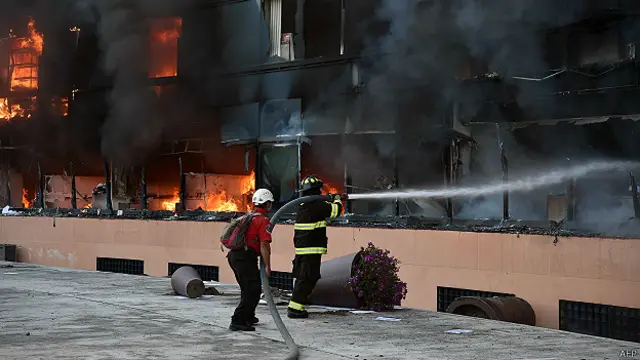 Incendio en la Gobernación de Guerrero