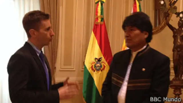 Ignacio de los Reyes y Evo Morales