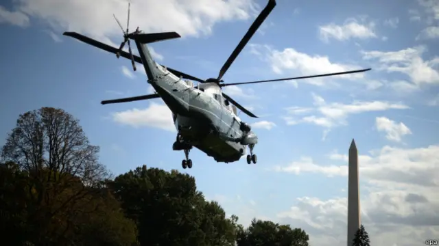Obama bertolak dengan helikopter ke Pangkalan Andrew, bertemu para panglima militer 22 negara.