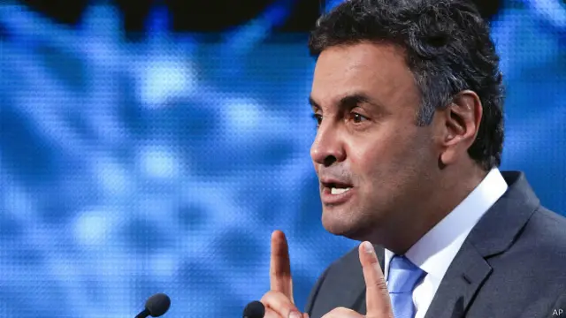 Candidato presidencial brasileño Aécio Neves