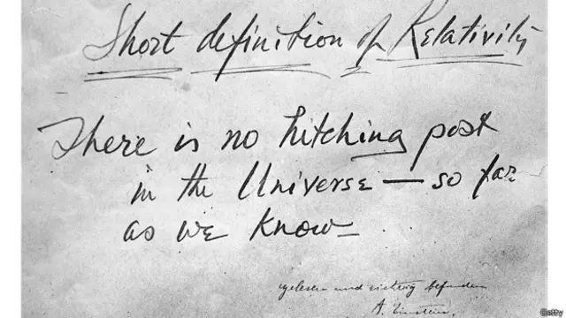 "Una corta definición de la relatividad"