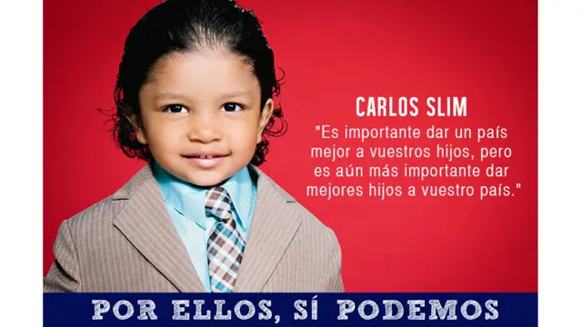 Imagen de la campaña "Por ellos sí podemos"