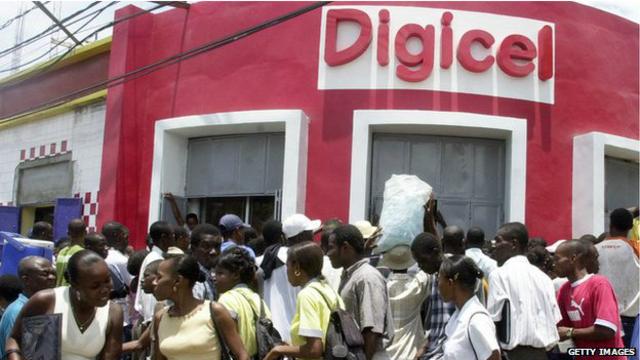 Loja de telefonia celular no Haiti
