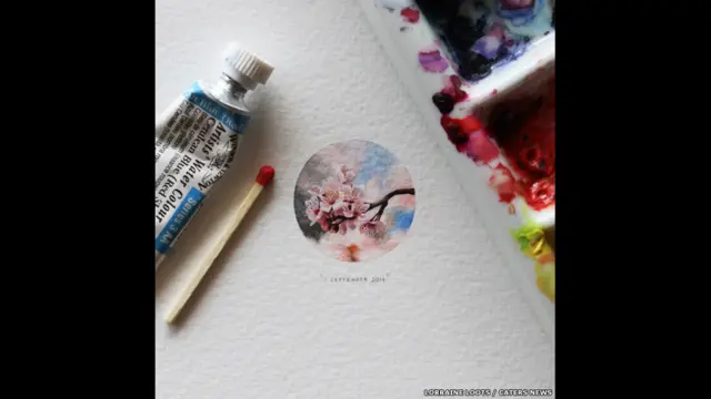 أعمال فنية من مشروع "365 بطاقة مصورة بأحجام صغيرة"