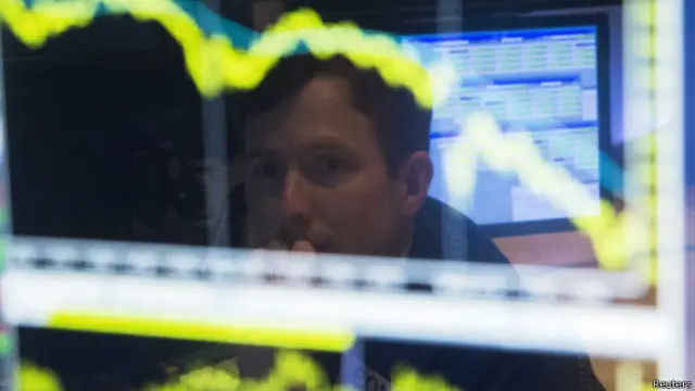 Трейдер на бирже в Нью-Йорке