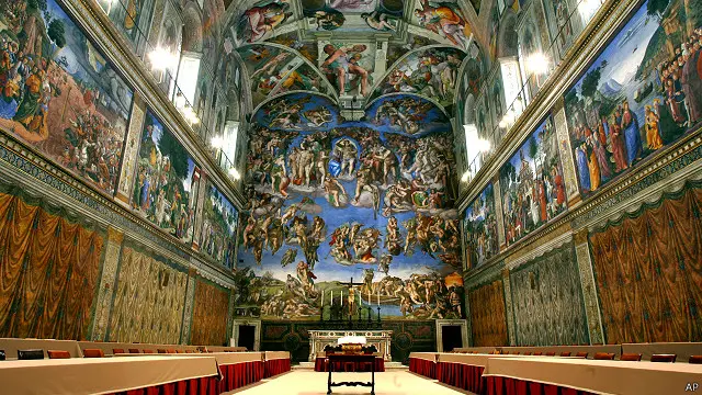 لوحة مايكل أنجيلو رُسمت ما بين عامي 1536 و 1541 للميلاد