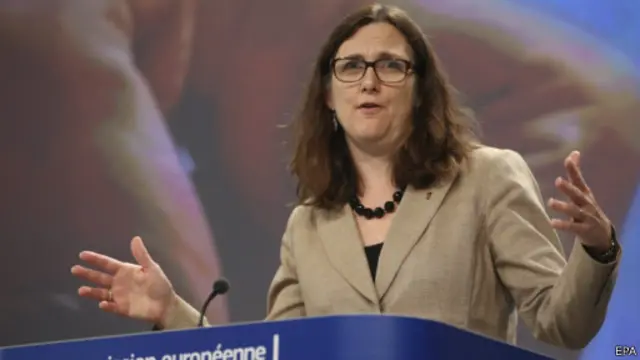 Komisioner Perdagangan Uni Eropa Cecilia Malmstrom mengatakan bahwa proses pembahasan kesepakatan dagang antara Inggris dengan Uni Eropa akan berdampak pada ekonomi semua anggota Uni Eropa.