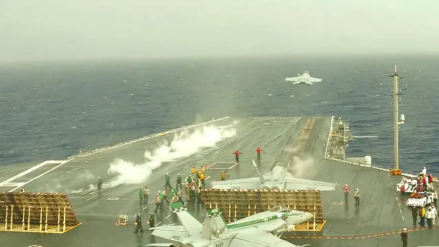 美国海军乔治华盛顿号航空母舰在太平洋演习