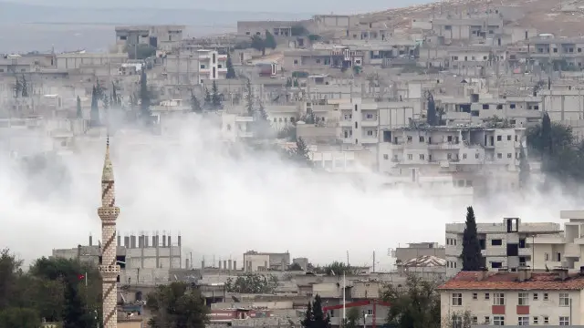 Kota Kobane yang bergolak, wilayah Suriah di perbatasan Turki yang digempur ISIS.