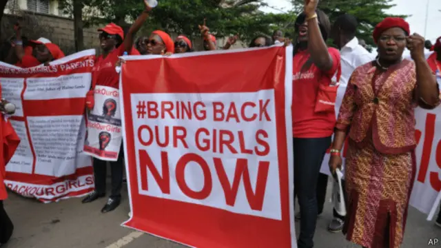 Les femmes manifestent à Abuja le 14 octobre 2014 pour la libération des filles de Chibok