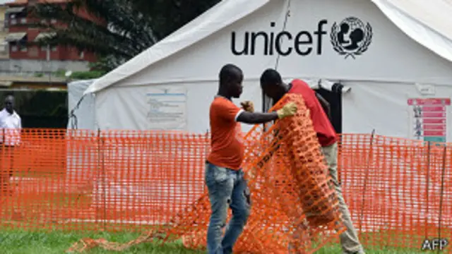 Centro de Unicef contra el ébola en Costa de Marfil