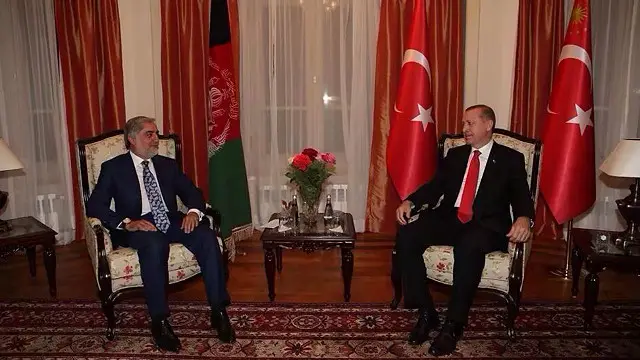 آقای اردوغان با عبدالله عبدالله رئیس اجرایی افغانستان نیز دیدار کرد