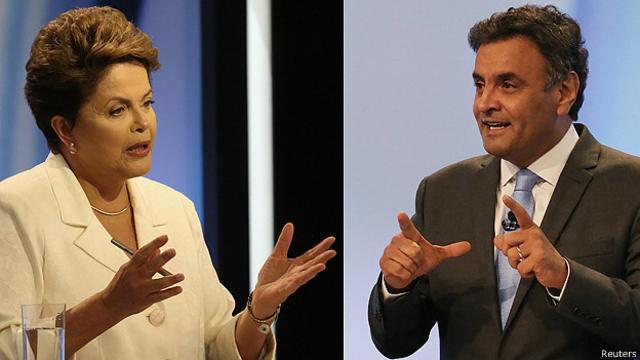 Dilma Rousseff y Aécio Neves