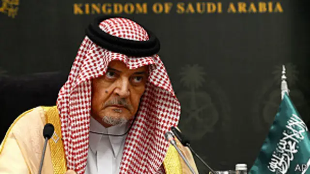 El canciller de Arabia Saudita, Saud al-Faisal
