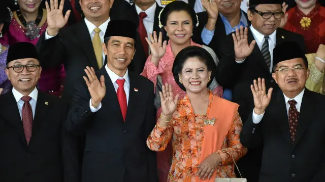 Tân Tổng thống Widodo và phu nhân trong lễ nhậm chức hôm 20/10